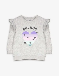 Dopodopo mini Sweatshirt - Glitterprint - lichtgrijs Online