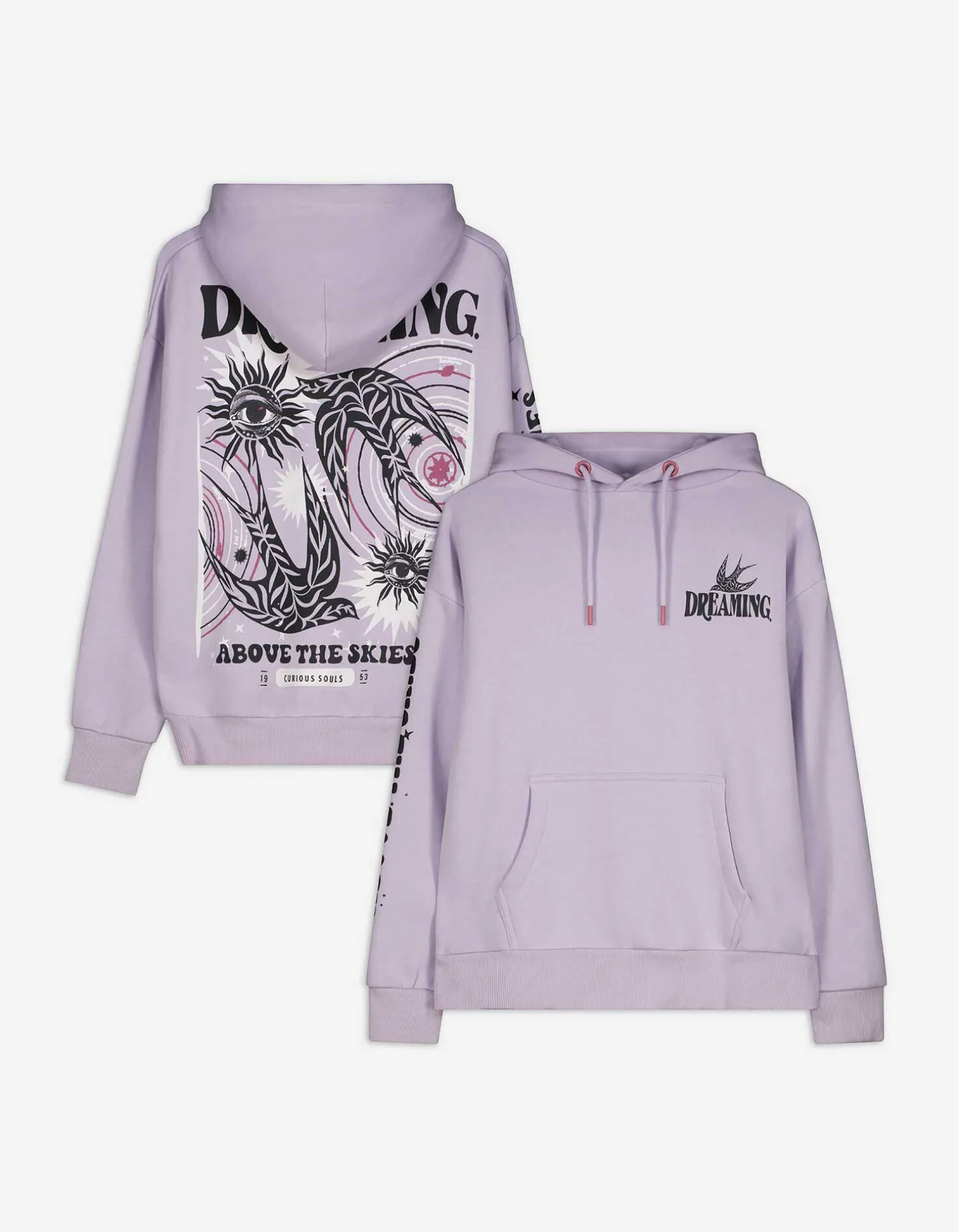 Takko Sweatshirt - Print op rug - lila Online