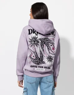 Takko Sweatshirt - Print op rug - lila Online