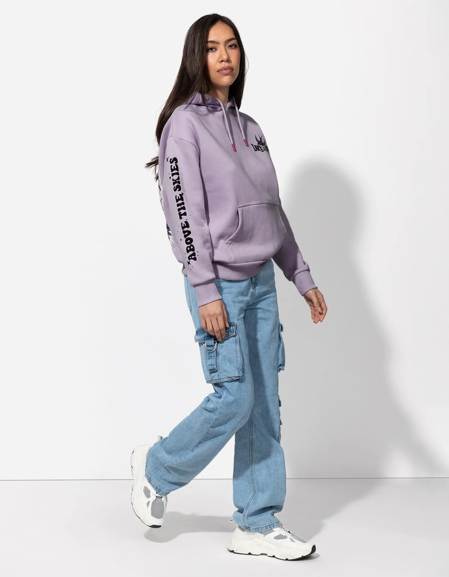 Takko Sweatshirt - Print op rug - lila Online