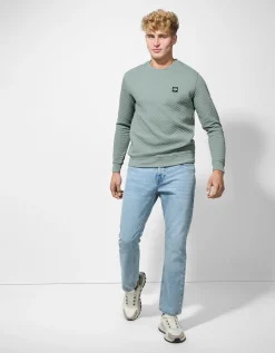 Takko Sweatshirt - Ronde hals - turkoois New
