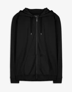 Jean Pascale Sweatvest - Capuchon met tunnelkoord - zwart Best