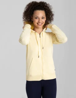 Ever Me Sweatvest - Capuchon met tunnelkoord - lichtgeel Sale
