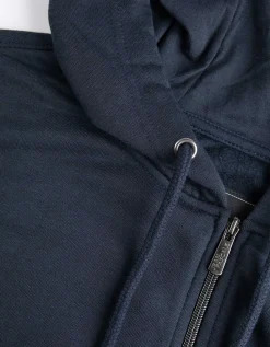 Jean Pascale Sweatvest - Capuchon met tunnelkoord - donkerblauw Best