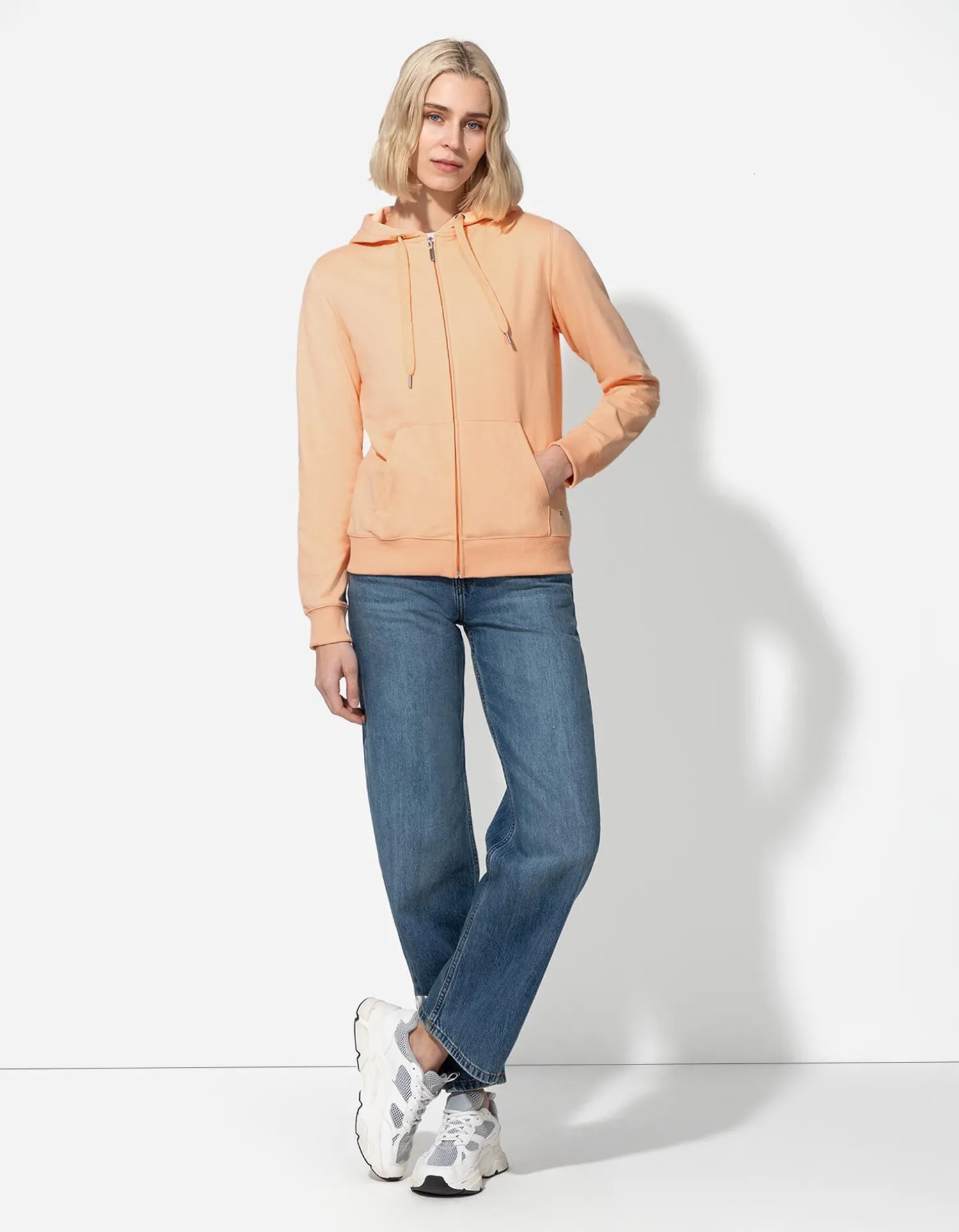 Ever Me Sweatvest - Capuchon met tunnelkoord - oranje Online