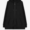 Jean Pascale Sweatvest - Effen - zwart Clearance