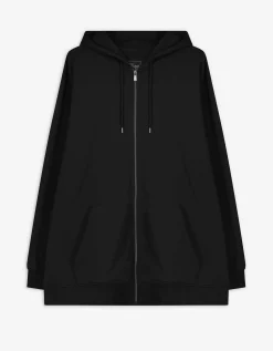 Jean Pascale Sweatvest - Effen - zwart Clearance