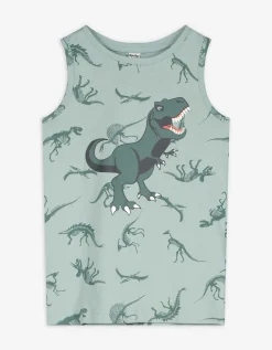 Dopodopo boys Tanktop - Print all-over - turkoois Clearance