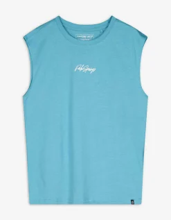 Chapter Young Tanktop - Vooropdruk - blauw Sale