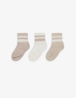 Dopodopo mini Tennis sokken - Set van 3 beige Outlet