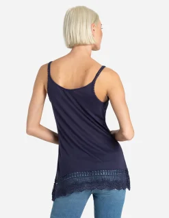 Takko Top - Broderie - donkerblauw Hot