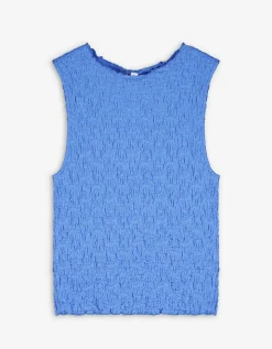 Page One Top - Gekreukte look - blauw Hot