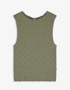 Page One Top - Gekreukte look - donkergroen Fashion