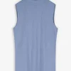 Page One Top - Geribde structuur - donkerblauw Clearance