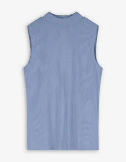 Page One Top - Geribde structuur - donkerblauw Clearance