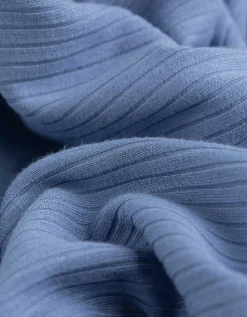 Page One Top - Geribde structuur - donkerblauw Clearance