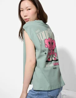 Takko Top - Oversized schouders - lichtgroen Outlet
