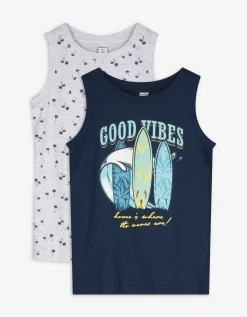 Dopodopo boys Top - set van 2 donkerblauw Best