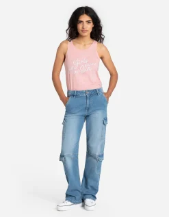 Takko Top - Vooropdruk - roze Best