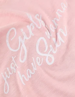 Takko Top - Vooropdruk - roze Best