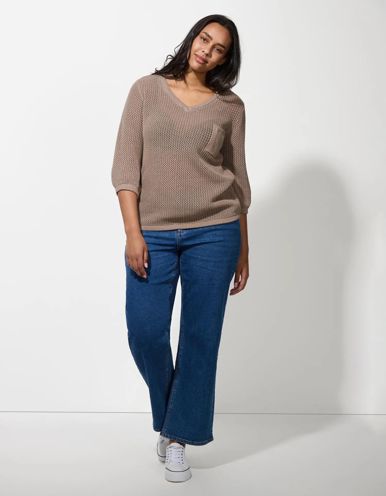 Maxi Blue Trui - Katoenmix - beige Sale