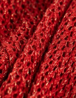 Page One Trui - Lurex - donkerrood Clearance