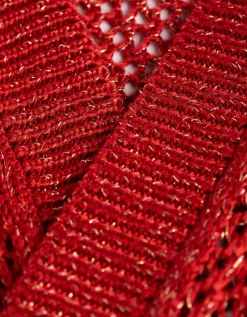 Page One Trui - Lurex - donkerrood Clearance