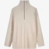 Page One Trui - Ritssluiting - beige Outlet