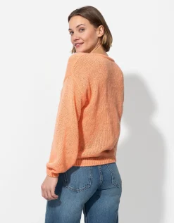 Page One Trui - V-hals - oranje Best