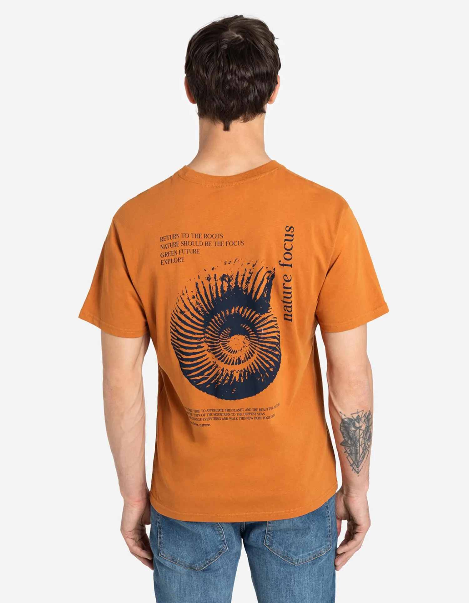Takko T-shirt - Afdrukken achteraan - bruin Discount