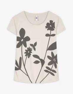 Ever Me T-shirt - Bloemenmotief - wit Clearance