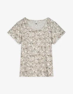 Ever Me T-shirt - Bloemenmotief - wit Online