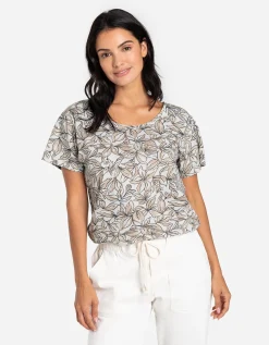 Ever Me T-shirt - Bloemenmotief - wit Online