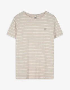 Ever Me T-shirt - Borduursels - beige New