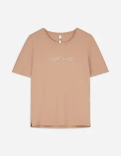 Ever Me T-shirt - Borduursels - beige Outlet