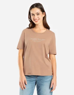 Ever Me T-shirt - Borduursels - beige Outlet