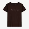 Ever Me T-shirt - Borduursels - donkerbruin Best