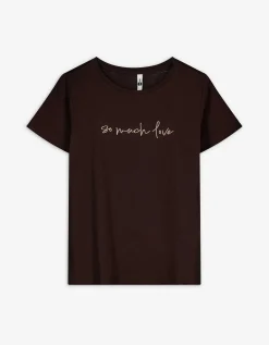 Ever Me T-shirt - Borduursels - donkerbruin Best