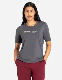 Ever Me T-shirt - Borduursels - donkergrijs Clearance