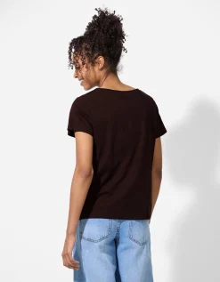 Ever Me T-shirt - Borduursels - donkerbruin Best