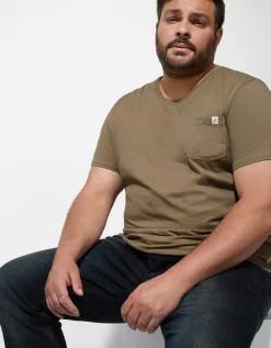 Jean Pascale T-shirt - Borstzak - lichtbruin Clearance