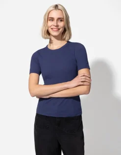 Ever Me T-shirt - Effen - blauw Outlet