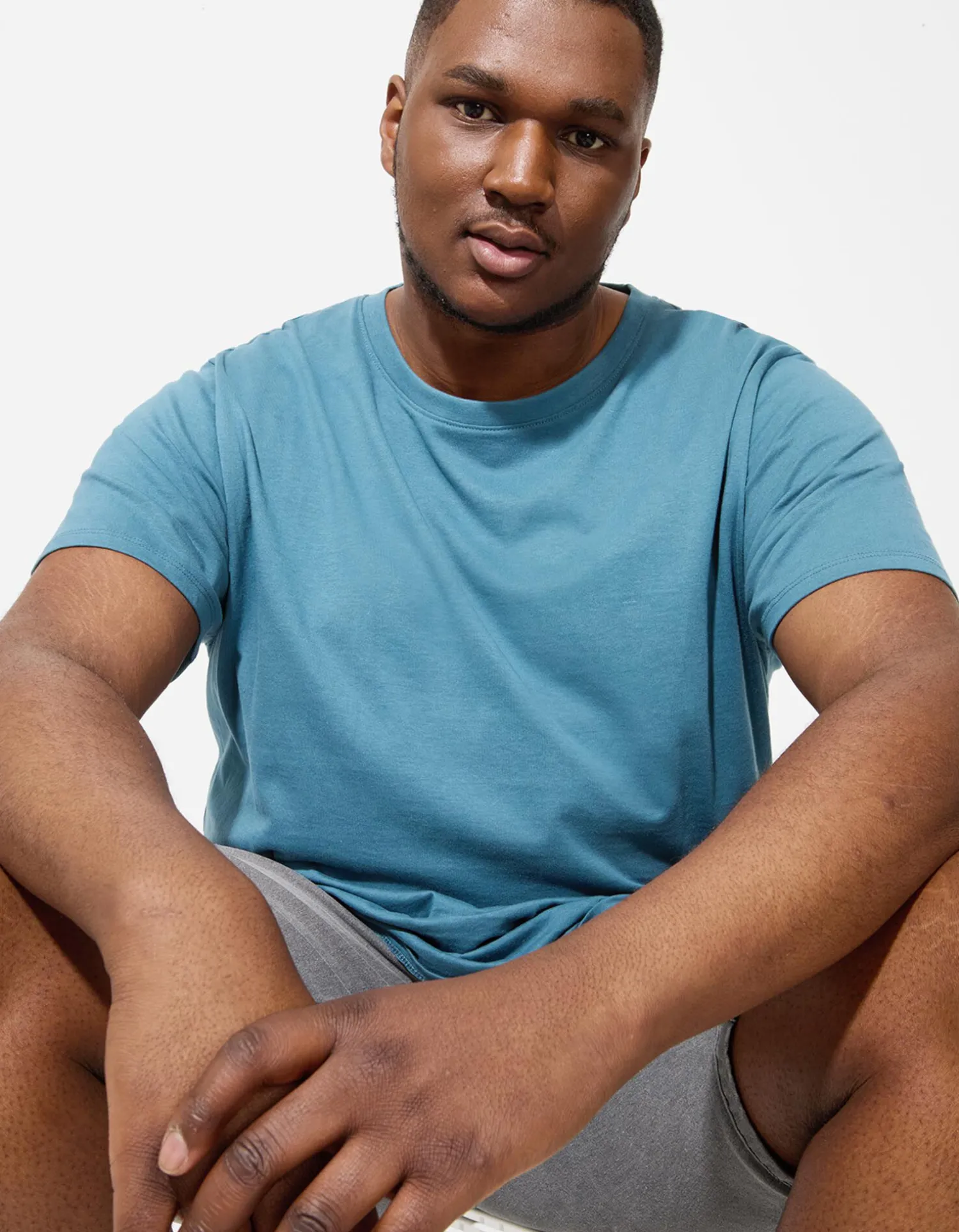 Jean Pascale T-shirt - Effen - turkoois Online