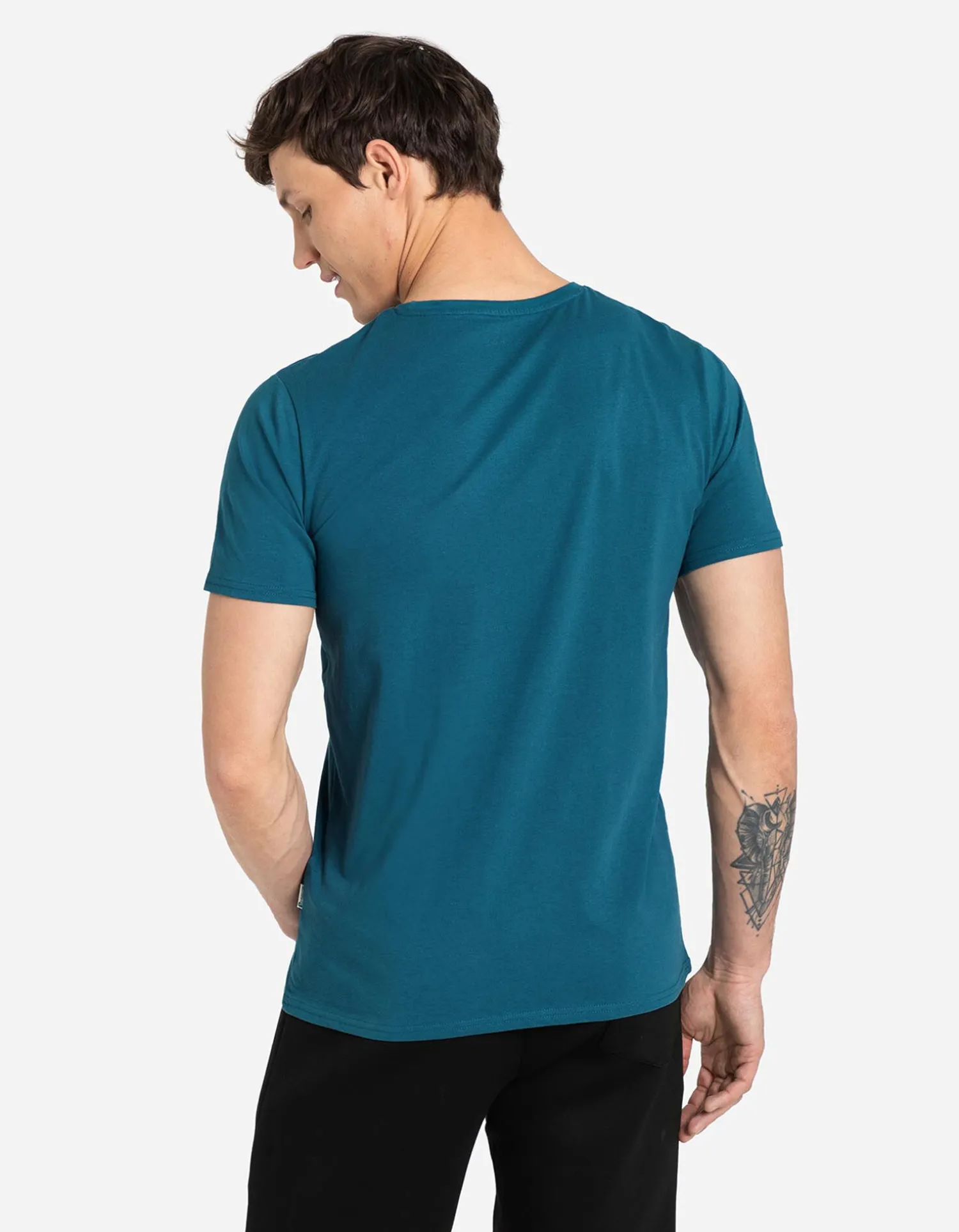 Jean Pascale T-shirt - Effen - turkoois Clearance