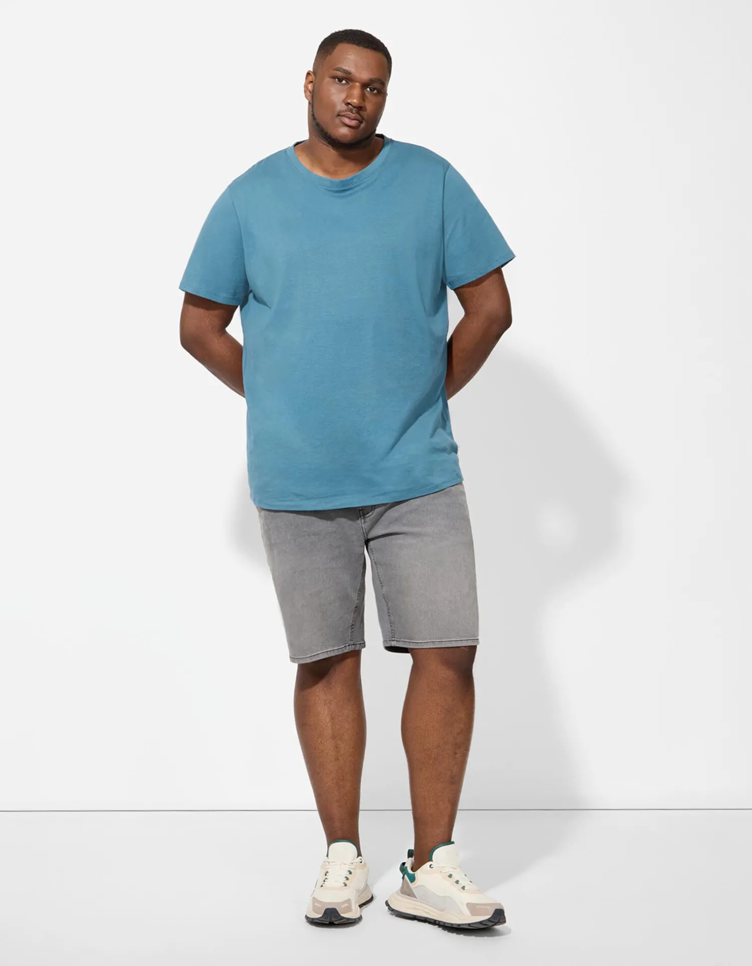 Jean Pascale T-shirt - Effen - turkoois Online