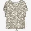 Ever Me T-shirt - Geknoopt detail - groen Fashion