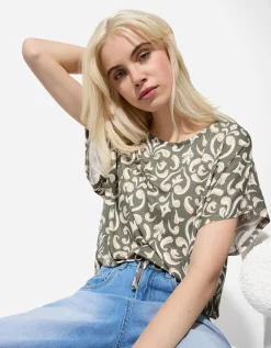 Ever Me T-shirt - Geknoopt detail - groen Fashion