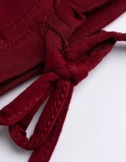 Ever Me T-shirt - Geknoopt detail - donkerrood Outlet