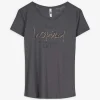Ever Me T-shirt - Glitterprint - donkergrijs Sale