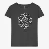 Ever Me T-shirt - Glitterprint - donkergrijs Fashion